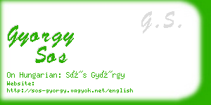 gyorgy sos business card